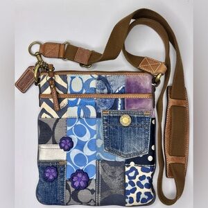 Coach Denim Patchwork Crossbody Vintage Y2K  Limited Edition